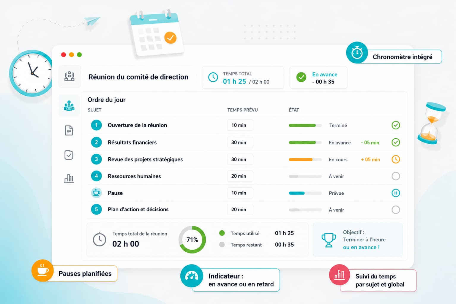 gestion horaire Beenote